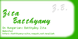 zita batthyany business card