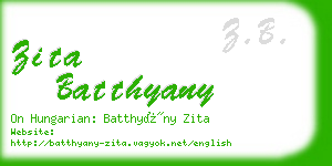 zita batthyany business card